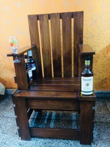DIY Wine Chair With Wine Bottle Storage Drawers