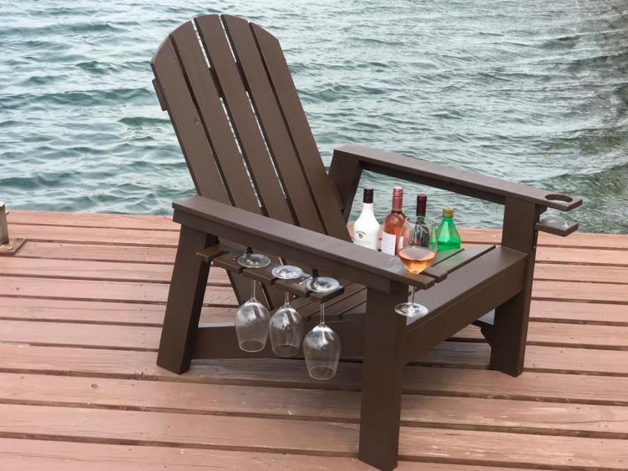 DIY Wine Chair With Wine Bottle Storage Drawers