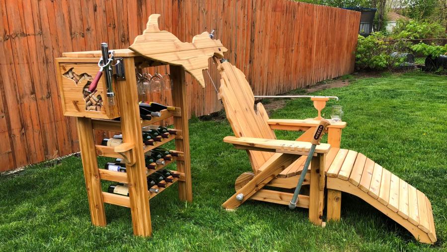 DIY Wine Chair With Wine Bottle Storage Drawers