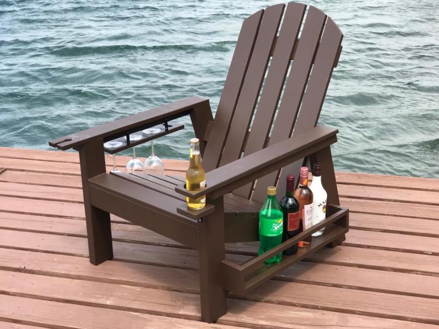 DIY Wine Chair With Wine Bottle Storage Drawers