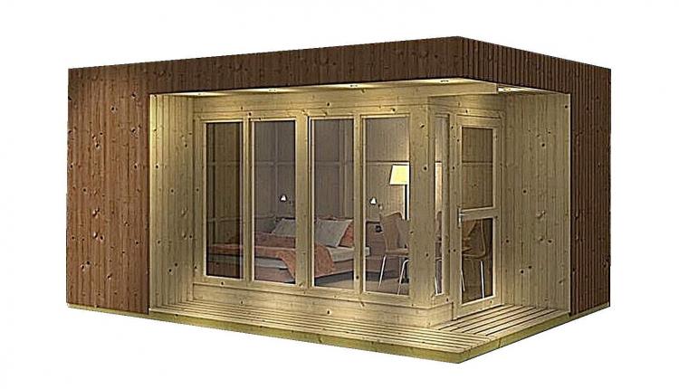 DIY Backyard Guest House That Can Be Built In 8 Hours - Allwood DIY cabin, pool house, garden house, studio