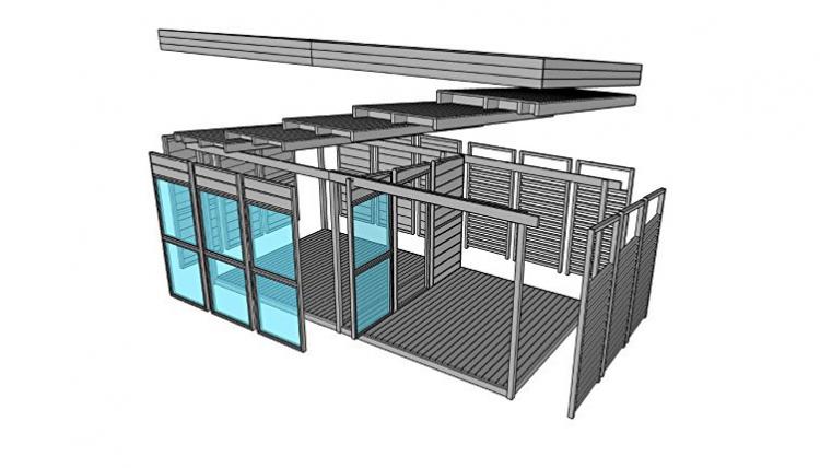 DIY Backyard Guest House That Can Be Built In 8 Hours - Allwood DIY cabin, pool house, garden house, studio