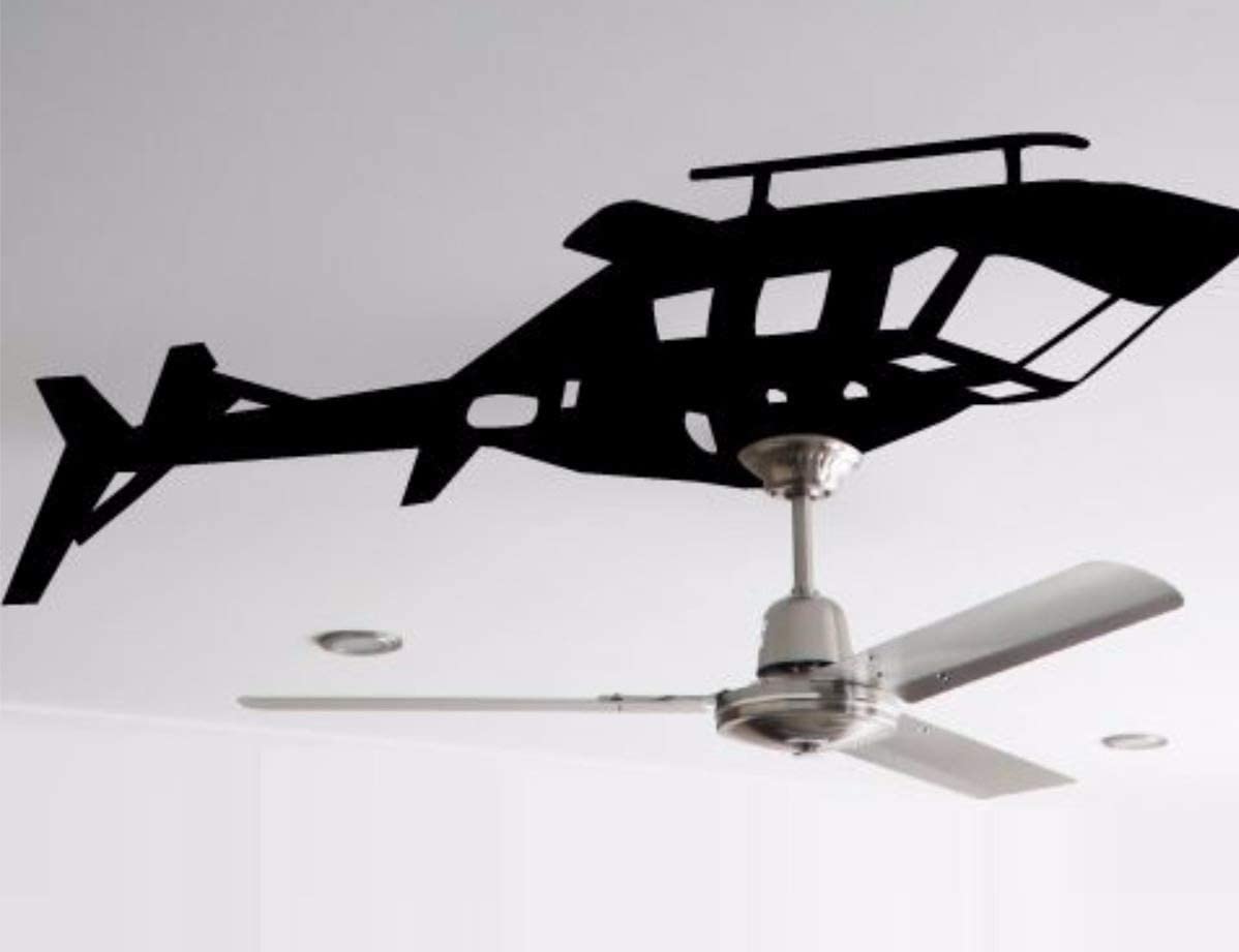 upside-down helicopter ceiling fan decal - DIY Helicopter ceiling fan