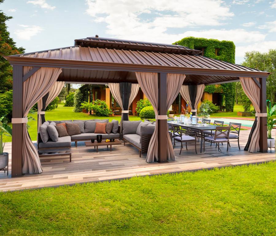 Giant DIY Metal Top Gazebo