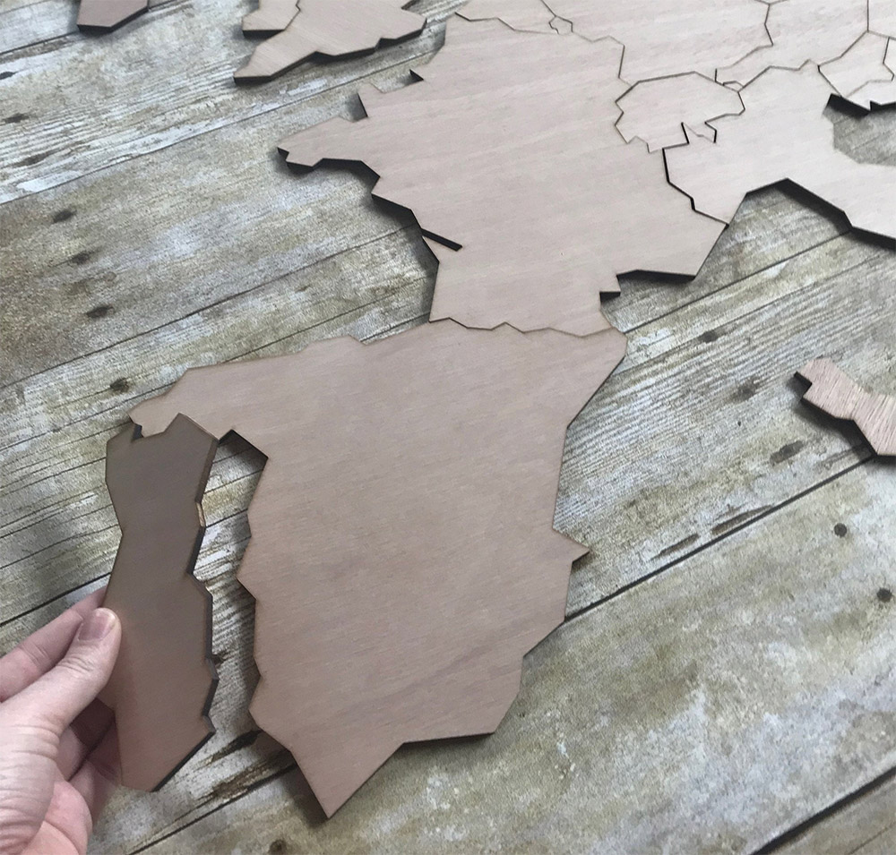 Document Your Travels With This Wooden Europe Photo Markings Map - Europe Countries wooden photo map
