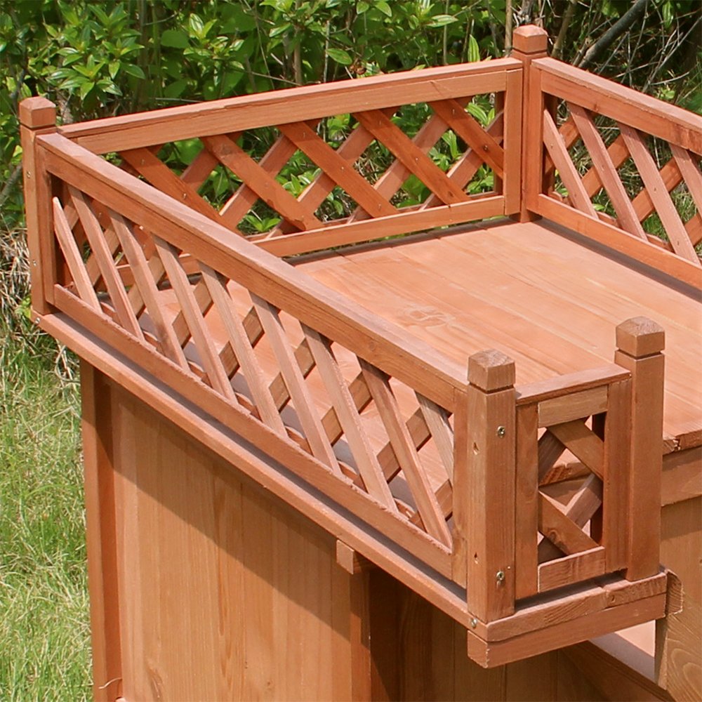 Wooden Dog Bed Bunk Bed - Wooden Room With a View Pet House