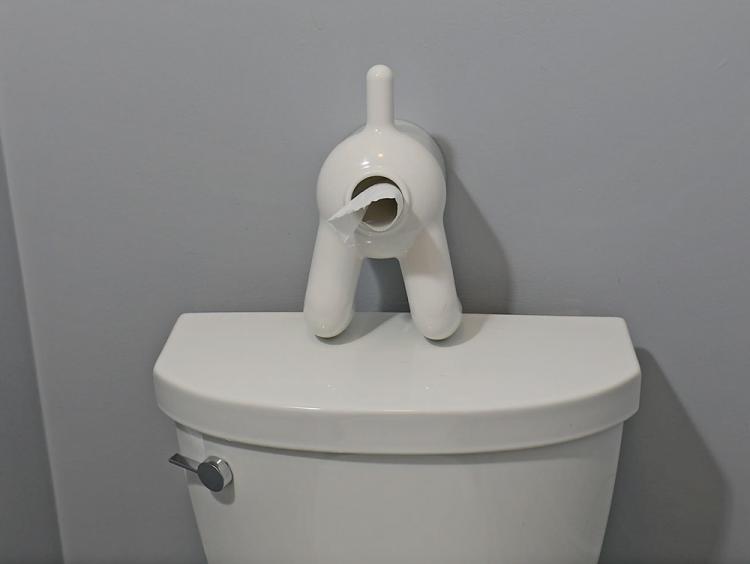Dog Butt Toilet Paper Dispenser