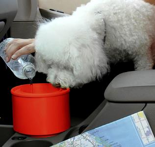 To Go Bowl - Travel Car Water Bowl For Dogs - Fits Into Cars Cupholder