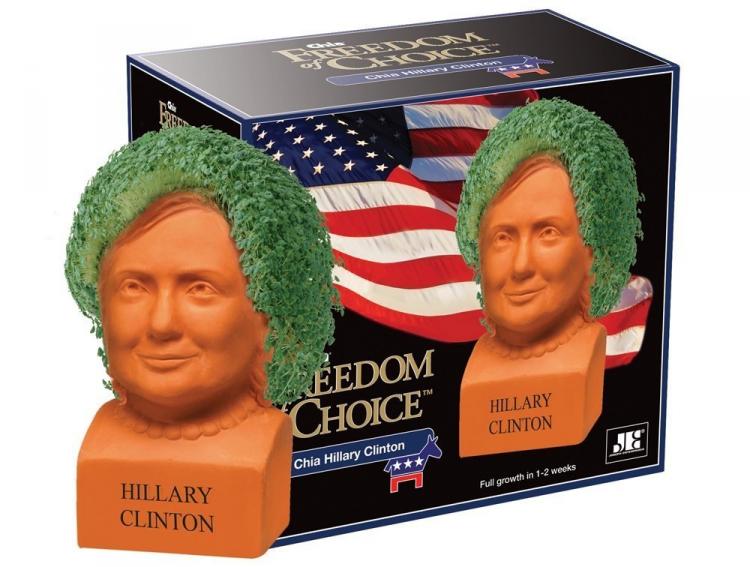 Hillary Clinton Chia Pet - Political Chia Pets