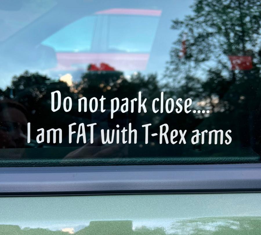 Dont Park Too Close Im Fat Car Decal Sticker