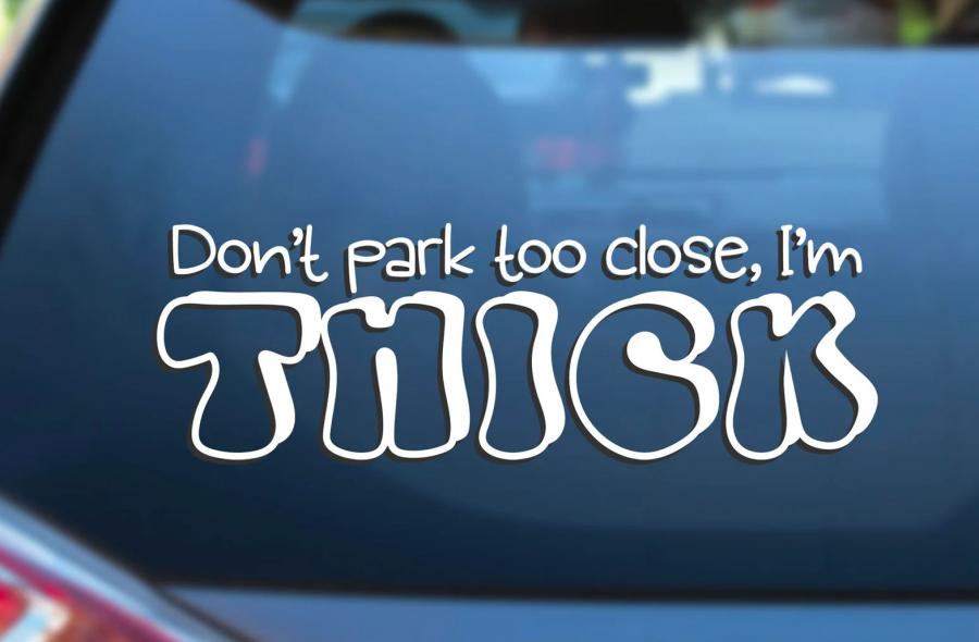 Dont Park Too Close Im Fat Car Decal Sticker