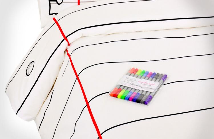 Doodle Duvet Lets You Draw On Your Bed