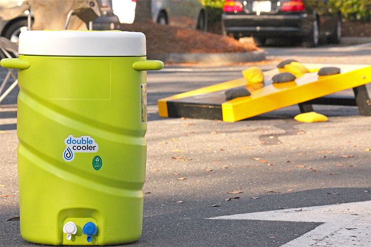 Double Container Beverage Cooler Doesn't Dilute Your Drink