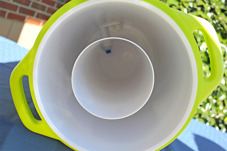 Double Container Beverage Cooler Doesn't Dilute Your Drink