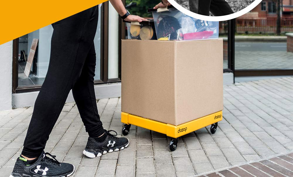 Dozap Collapsible Dolly Cart - Folding portable dolly helps move heavy objects