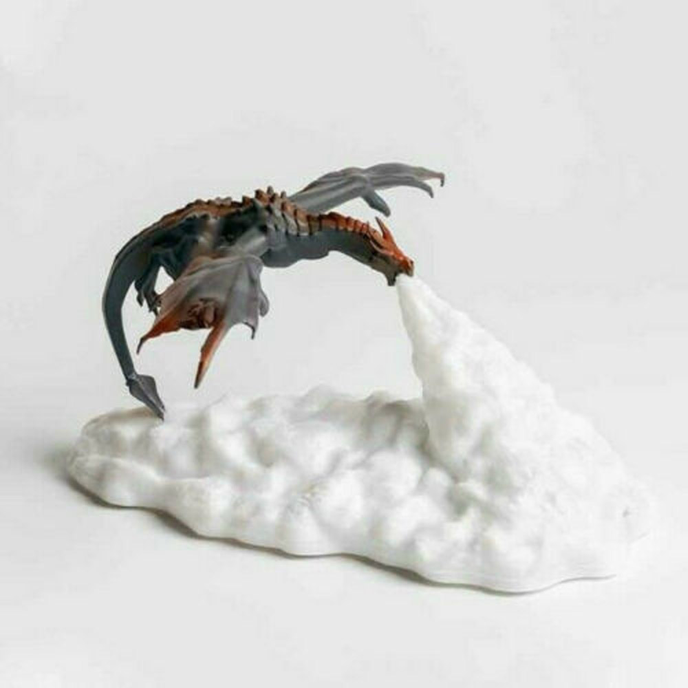 3D Fire Breathing Dragon Night Light - Illuminated smoke plume dragon lamp