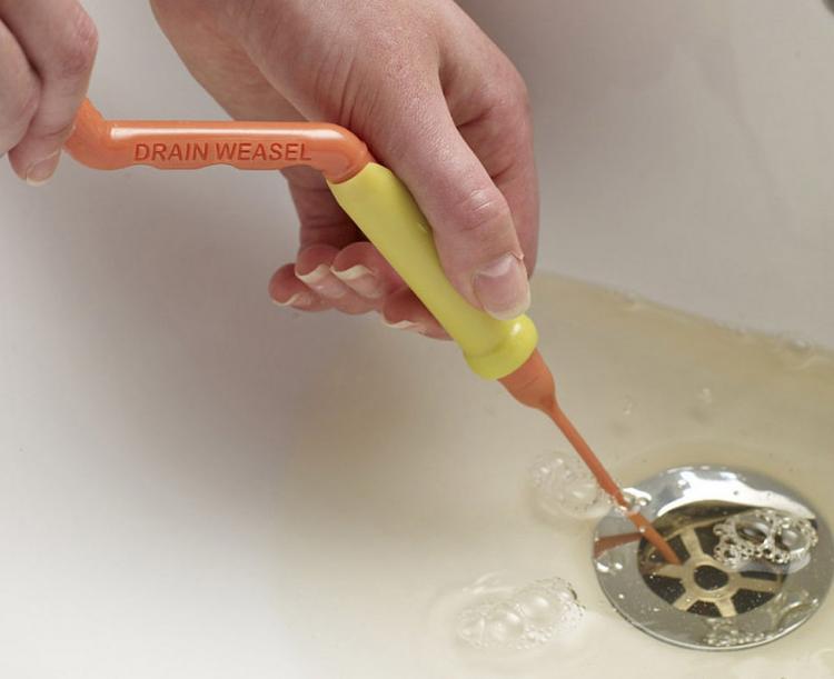 Drain Weasel - Mini Drain Unclogger - Spin Handle To unclog drain