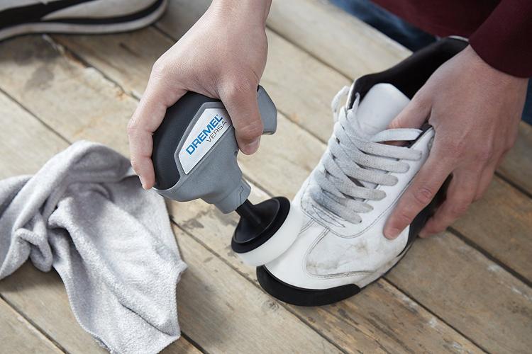 Dremel Cordless Power Cleaner - Tiny handheld power scrubber for cleaning kitchen, bathroom, car rims, shoes