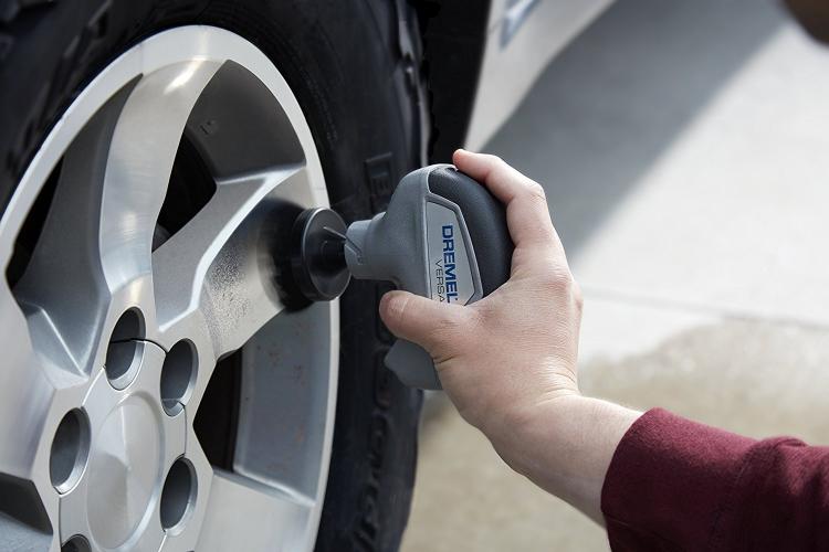 Dremel Cordless Power Cleaner - Tiny handheld power scrubber for cleaning kitchen, bathroom, car rims, shoes
