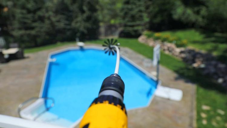 Drill Attachment Dryer Duct Vent Cleaner - Drill bit vent brush