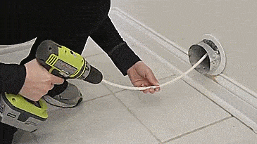 Drill Attachment Dryer Duct Vent Cleaner - Drill bit vent brush