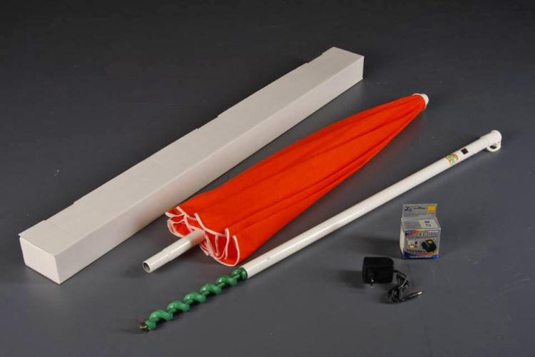 DrillBeach Electric Umbrella Drills Into Sand
