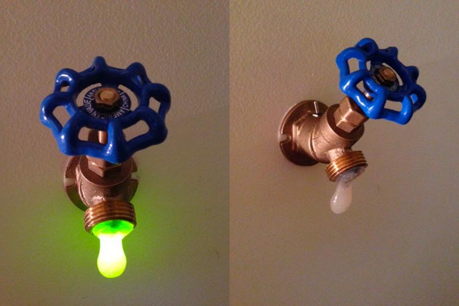 Funny Novelty Dripping Outdoor Faucet Spigot Night Light