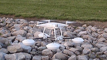Drone Raft Waterstrider - DJI Phantom Attachment land on water and rough terrain