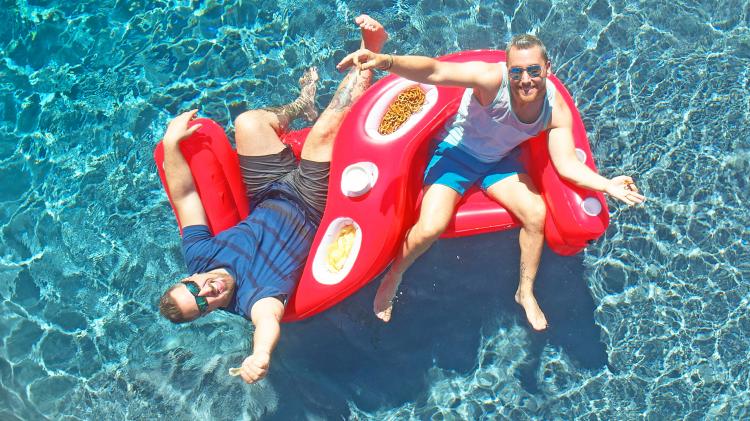 Dual Pool Float Snack Drink Holder