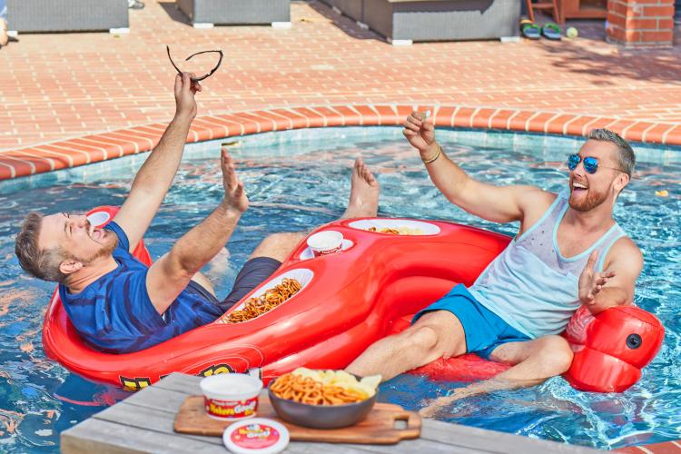 Dual Pool Float Snack Drink Holder