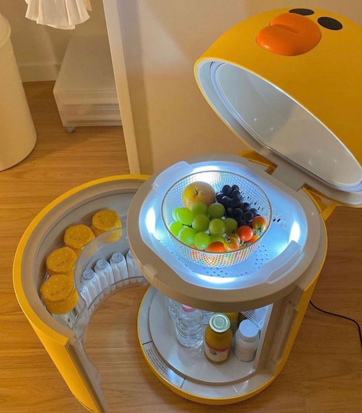 Duck Shaped Mini Fridge Features a Smart Phone Sterilizer and Bluetooth Speaker