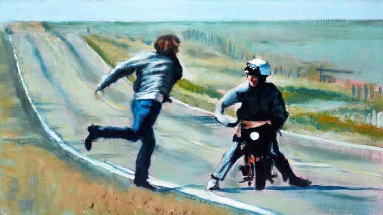 Dumb and Dumber High-Five Moped Scene Art Poster
