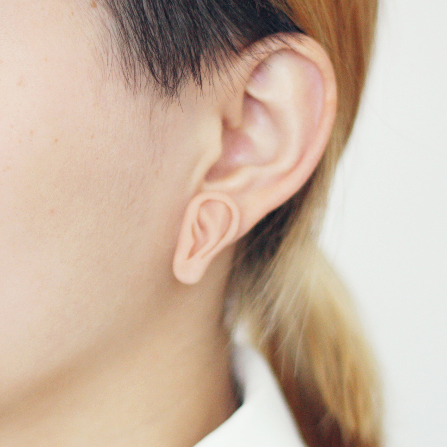 Ear shaped earrings