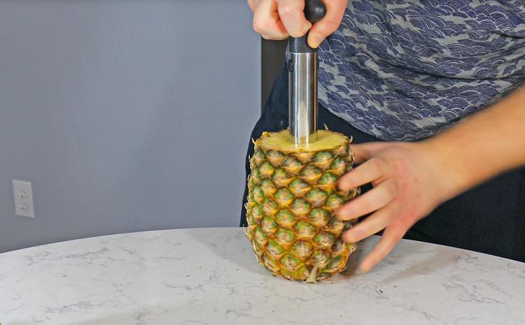 Easy Pineapple Slicer De-Cores Pineapples In Seconds