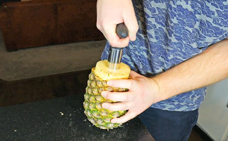 Easy Pineapple Slicer De-Cores Pineapples In Seconds