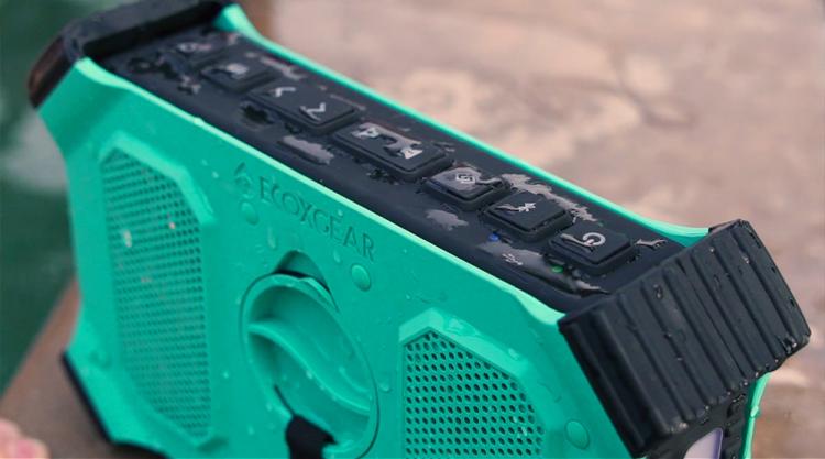 ECOXGEAR EcoSlate Rugged Outdoor Waterproof Bluetooth Speaker - Best Pool speaker - Beach speaker - Weatherproof Bluetooth Speaker
