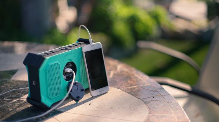 ECOXGEAR EcoSlate Rugged Outdoor Waterproof Bluetooth Speaker - Best Pool speaker - Beach speaker - Weatherproof Bluetooth Speaker
