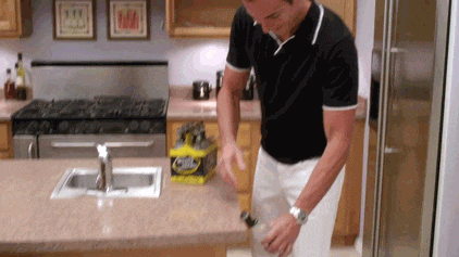 Arrested Development - Gob breaks off counter opening a beer