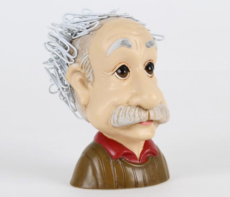 Einstein Crazy Hair Paperclip Holder