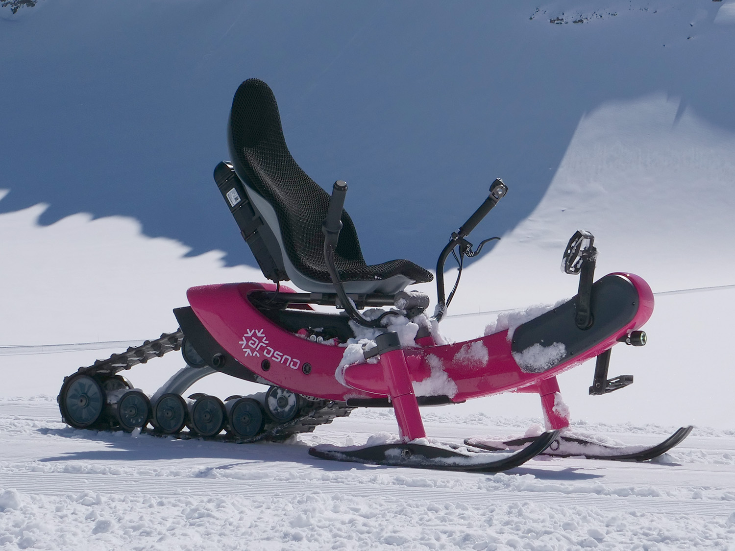 Arosno E-Trace electric assist snow bike sled combo