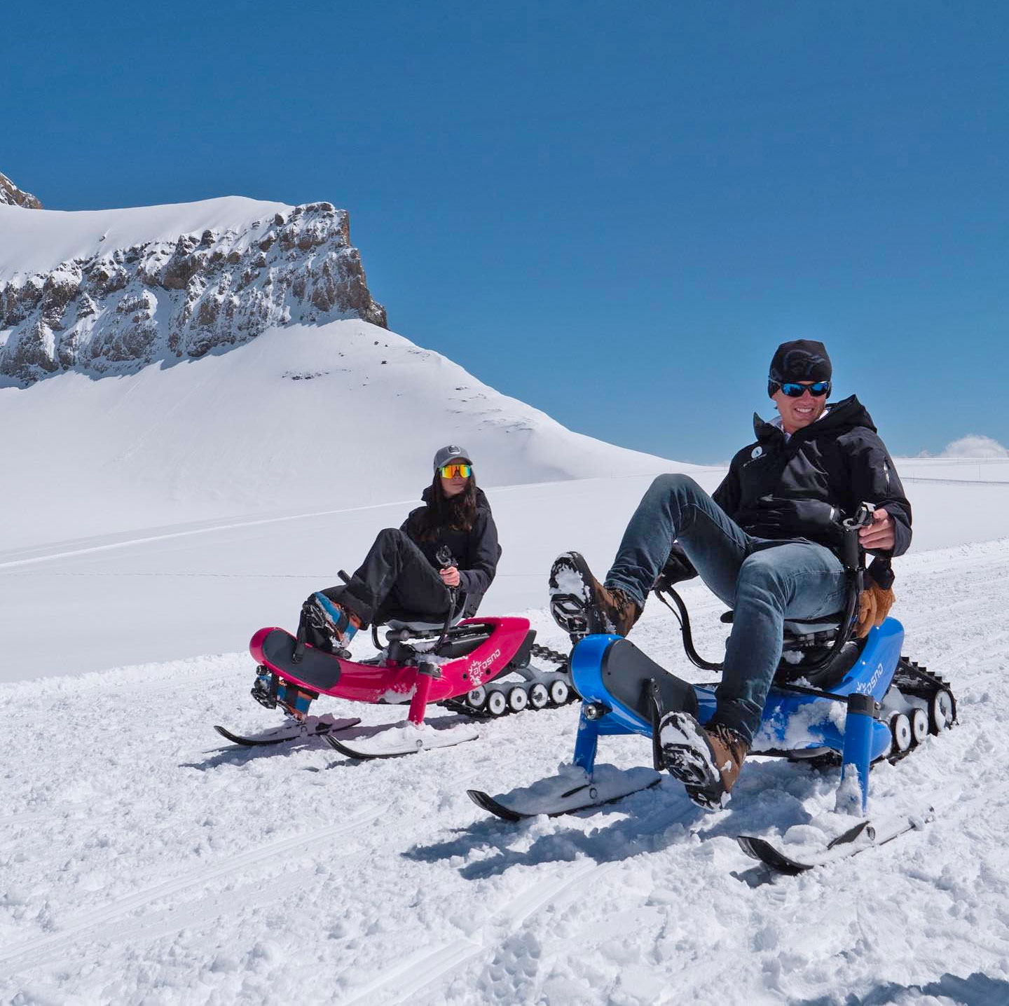 Arosno E-Trace electric assist snow bike sled combo