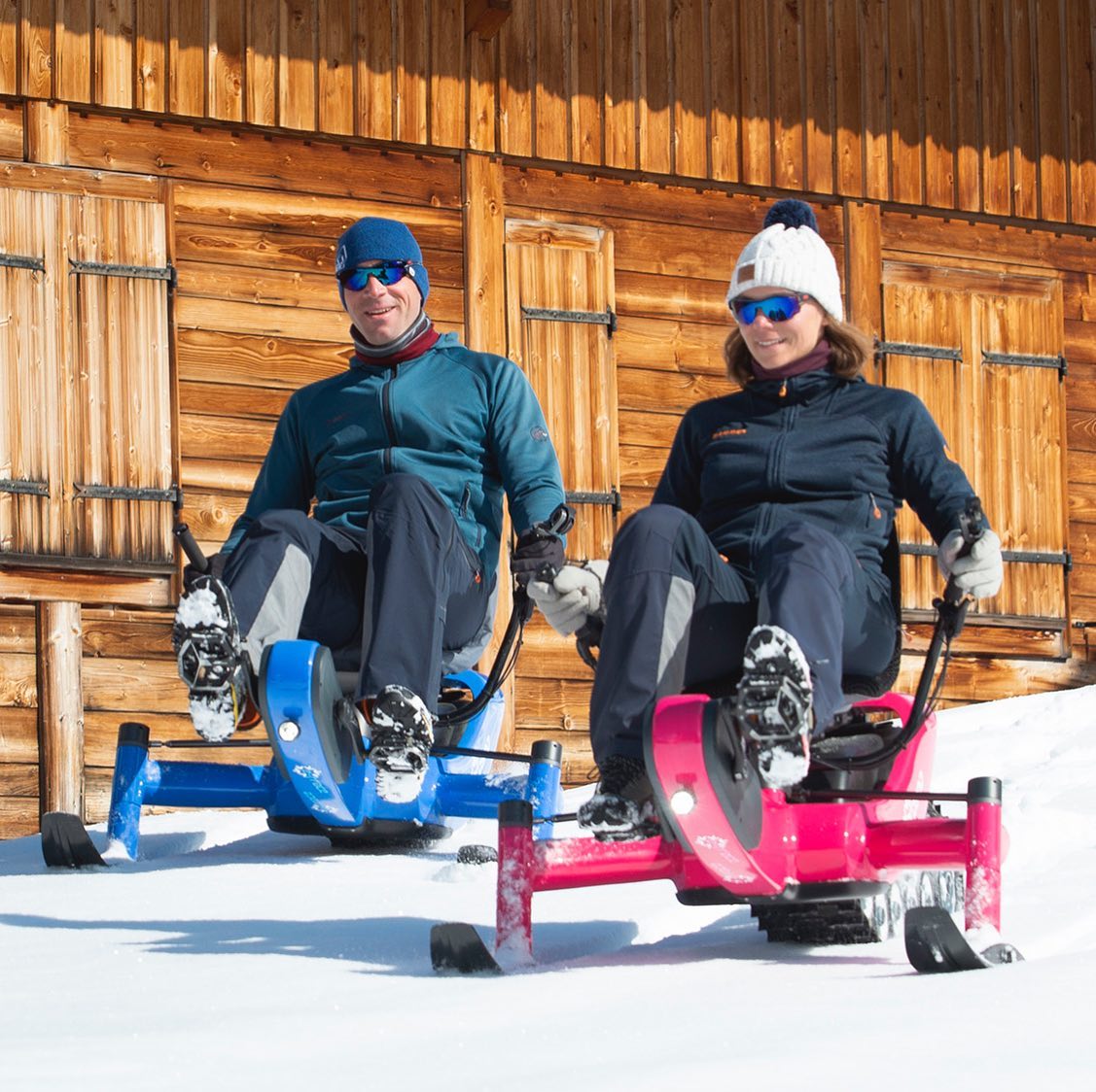 Arosno E-Trace electric assist snow bike sled combo