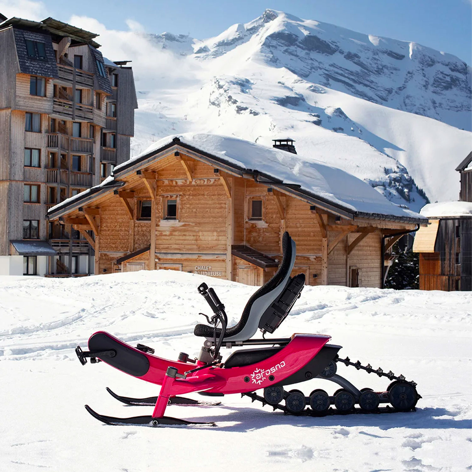 Arosno E-Trace electric assist snow bike sled combo