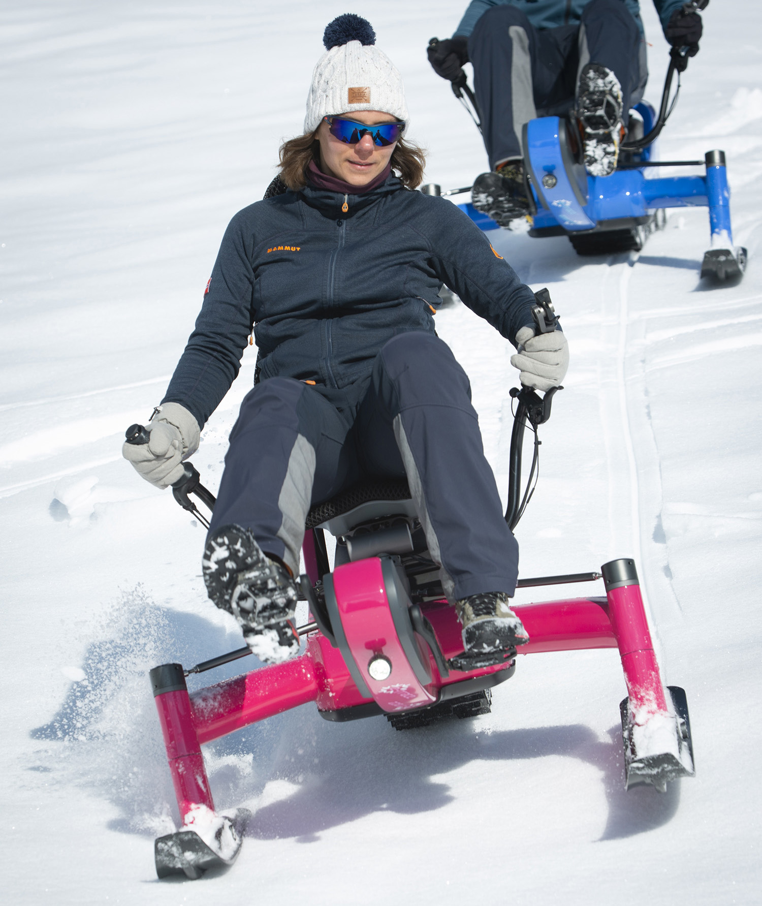 Arosno E-Trace electric assist snow bike sled combo