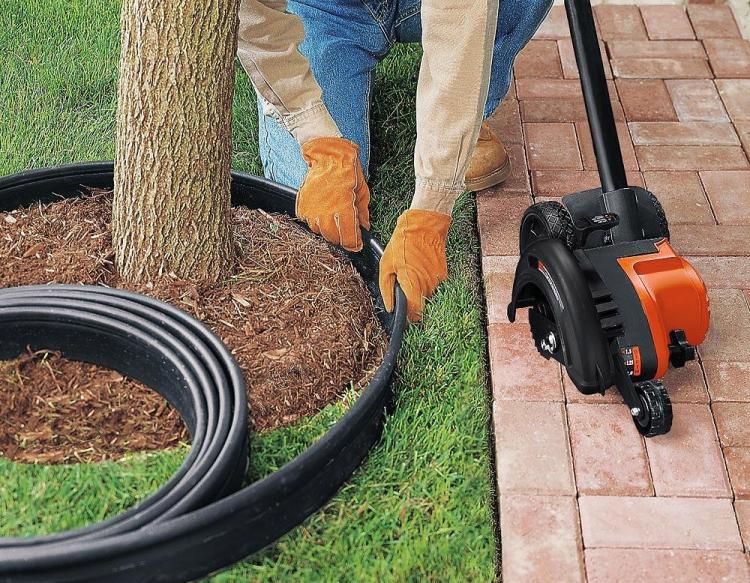Electric Edge Trimmer and Trencher Keeps Edges Super Clean and Tidy - Black and Decker edger and trencher