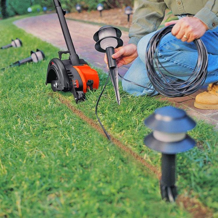 Electric Edge Trimmer and Trencher Keeps Edges Super Clean and Tidy - Black and Decker edger and trencher