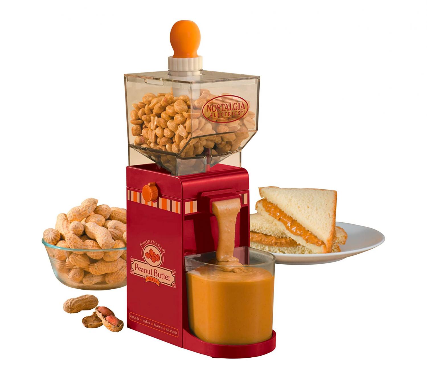 Homemade peanut butter maker by Nostalgia Electrics