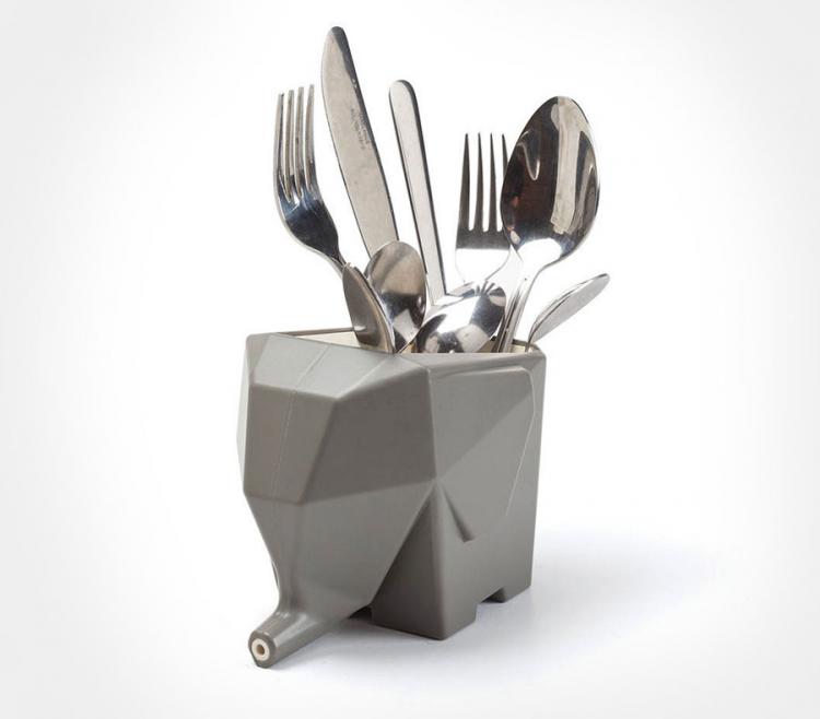 Elephant Silverware Cutlery Drainer