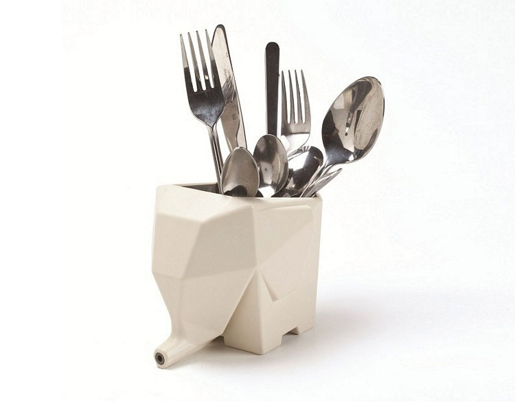 Elephant Silverware Cutlery Drainer