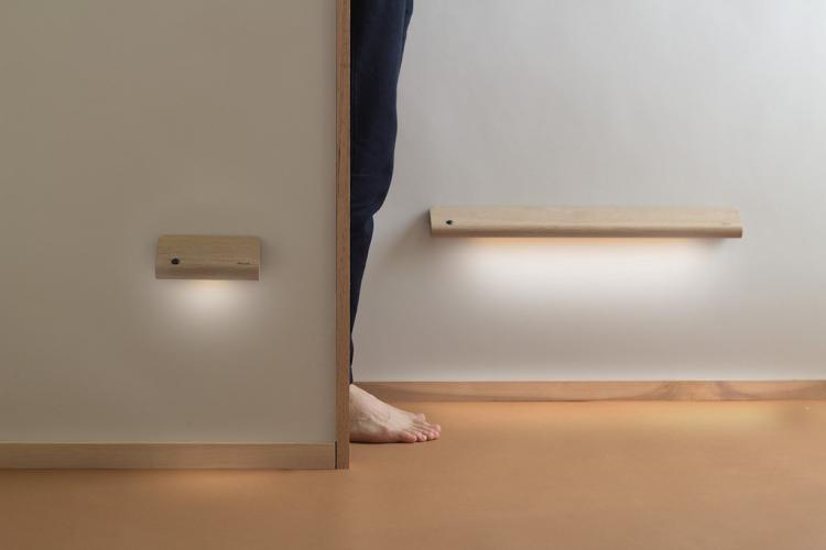 Ellum - Wooden Angled Motion Sensor Wall Lights